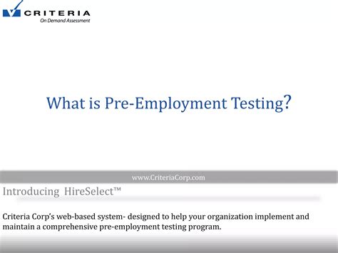 What is Pre-Employment Testing? | PDF