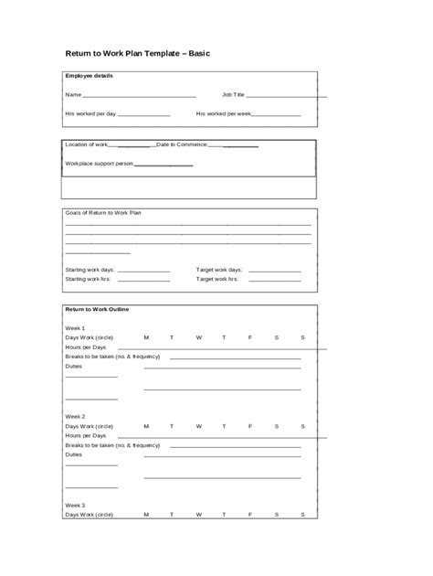Work Plan - 40 Great Templates & Samples (Excel / Word) ? Doc Template ...