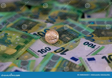 Danish Krone , Coin and Banknotes Twenty Krone Coin on a One Hundred Euro Note Stock Photo ...
