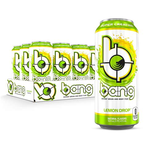 Buy Bang Lemon Drop Energy Drink, 0 Calories, Sugar Free with Super ...
