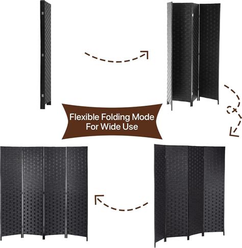 Buy Room Dividers and Folding Privacy Screens, 4 Panel 6 Ft Fold Up ...