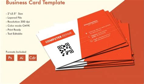 A Computer Repair Business Card Empty Sample 的图像结果