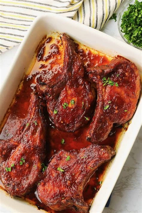 Oven BBQ Pork Chops - Immaculate Bites