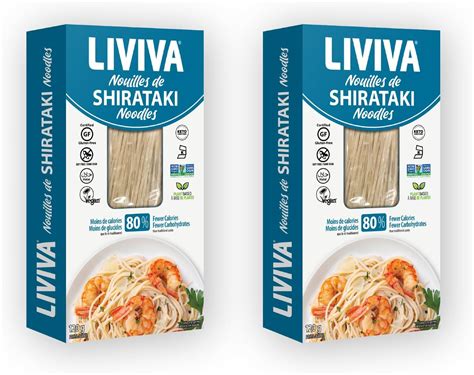 LIVIVA Dried Shirataki Noodles (2 Pack) – Konjac Spaghetti Noodles – 25 Calories 6 Carbs ...