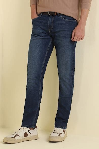 Buy Men Navy Mid Wash Jeans Online - 39907179 | Allen Solly