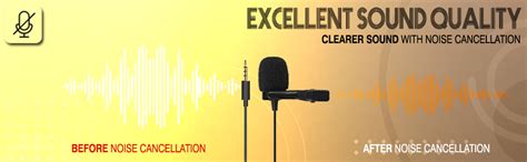 Tygot T-M1 Auxiliary Omnidirectional Lavalier Clip On Collar Microphone ...