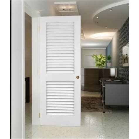 1-3/8 Woodgrain Louver over Louver Door Primed 730