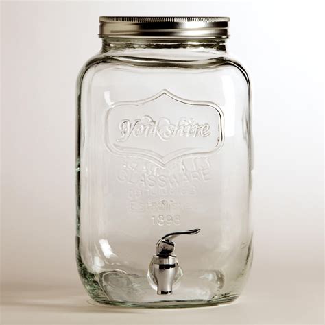 Glass Yorkshire Dispenser | Mason jar drink dispenser, Drink dispenser ...