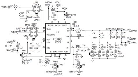 DC1611A: 1.2V, 1.8V, or 3.3V @ 2.5A, 3.6 ~ 15V in
