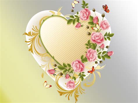 Artistic Heart: Elegant Flower HD Wallpaper