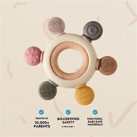 Sensory Teether - BPA Free, Textured, Easy to Clean & BIS Certified ...
