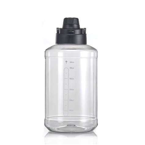 Mainstays 64 fl oz Reusable Water Bottle, Clear, Light-Weight, Wide ...