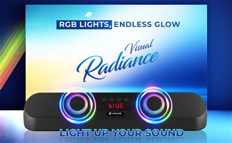 LAPCARE Musi Bar III Dynamic RGB Light Bluetooth Speaker 5.0 Soundbar ...