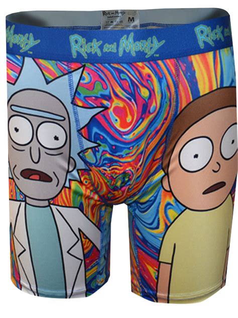 Underboss Mens Rick and Morty Psychadelic Swirl Performance Boxer Briefs (Medium) - Walmart.com