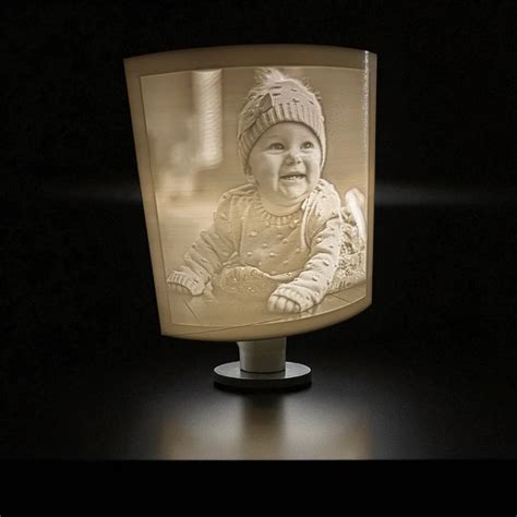 Custom Curved Lithophane Photo Frame – 3D Printed Night Light Gift ...