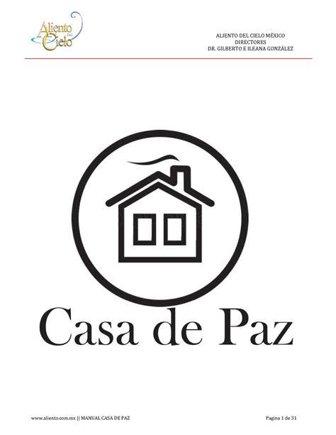 Manual Casas DE PAZ (Octubre 2015 ) - DIRECTORES DR. GILBERTO E ILEANA ...