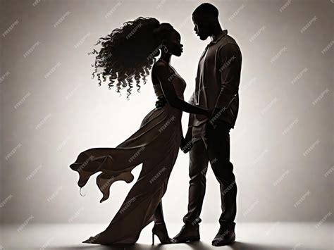 African Couple Silhouette