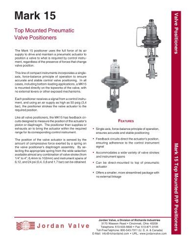 Jordan Valve Condensed Catalog - JORDAN VALVE - PDF Catalogs ...