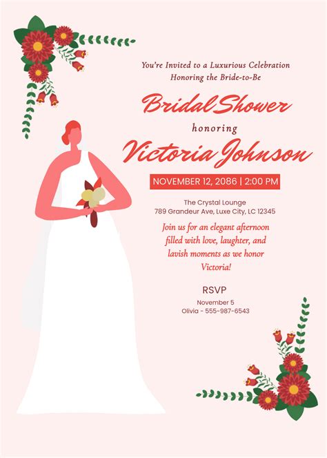 Free Bridal Shower Templates to Edit Online
