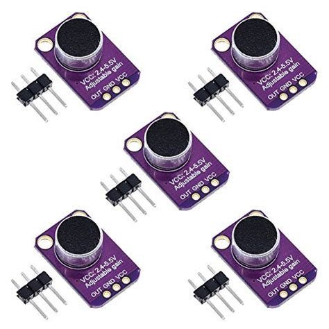 Buy ANMBEST 5PCS GY-MAX4466 Electret Microphone Amplifier Module with ...