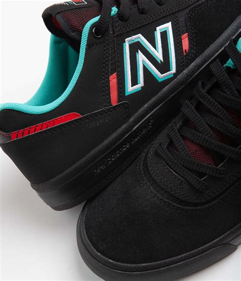 New Balance Numeric 306 Jamie Foy Shoes - Black / Red / Black | Flatspot