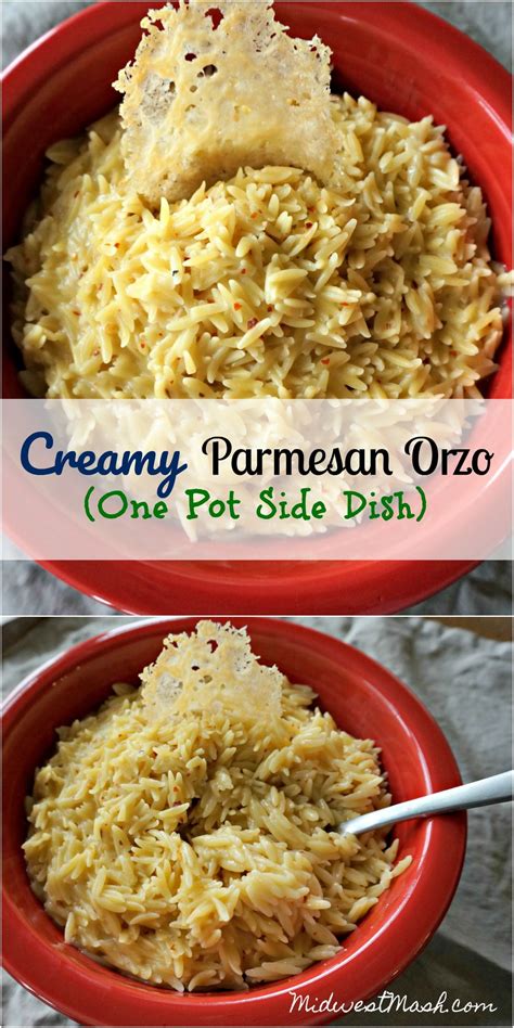 Creamy Parmesan Orzo (One Pot Side Dish) | Recipe | Parmesan orzo, Orzo ...