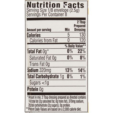 Good Seasons Italian Dressing & Recipe Mix-Nutrition-Facts