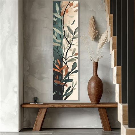 Long Narrow Wall Art, Tall Narrow Wall Art, Vertical Wall Art, Long ...
