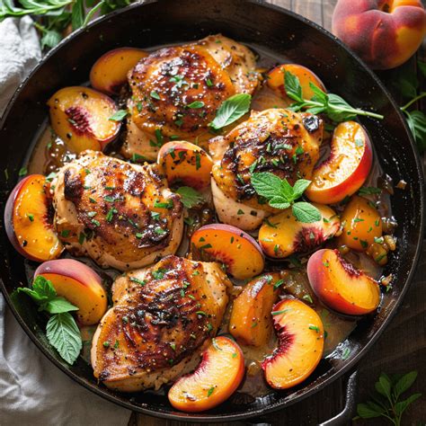 Chicken with Peaches - Recipes Smile