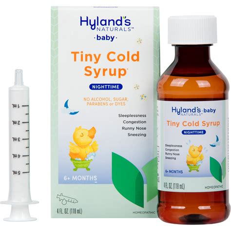 Hyland's Naturals Baby Nighttime Cold Syrup, Natural Relief of Runny ...