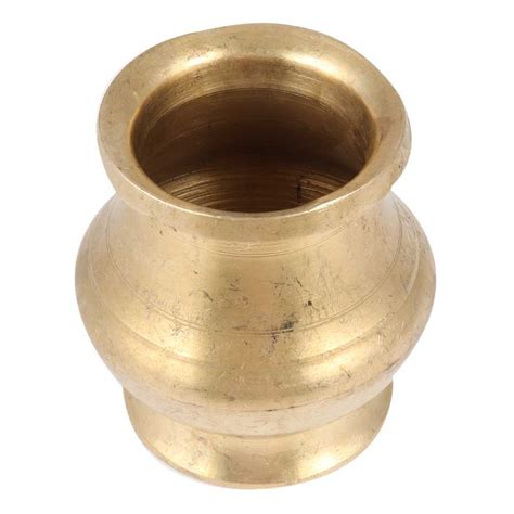 Handmade Golden Brass Indian Ritual Pot