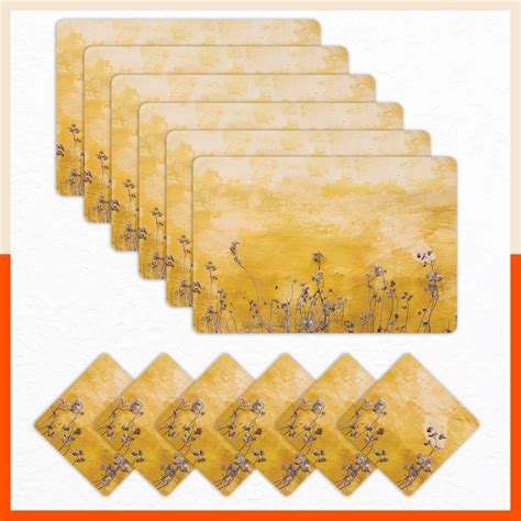 Polypropylene Table Mats & Coasters for Dining Table at Home (Tansy ...