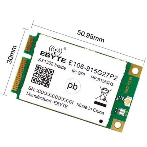 Buy E106-915G27P2 SX1302 915MHz LoRaWAN Gateway Module - Standard Mini ...