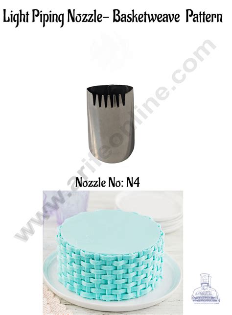 CAKE DECOR™ Light Piping Nozzle No. N4- Basketwave Pattern – Arife ...