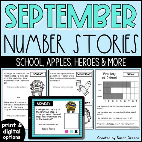 September Number Stories | Made By Teachers
