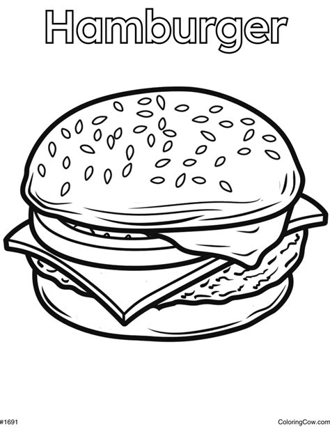 Hamburger Coloring Page