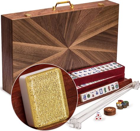Yellow Mountain Imports American Mahjong Set, Golden India | Ubuy