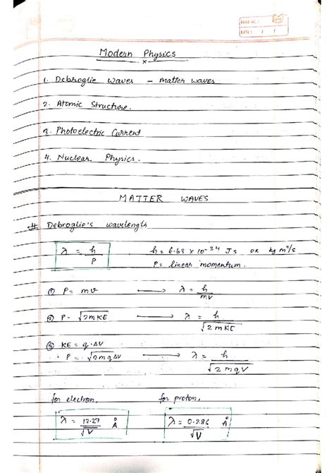 Modern Physics (PHYS 101) Lecture Notes: Waves, Atomic Structure ...