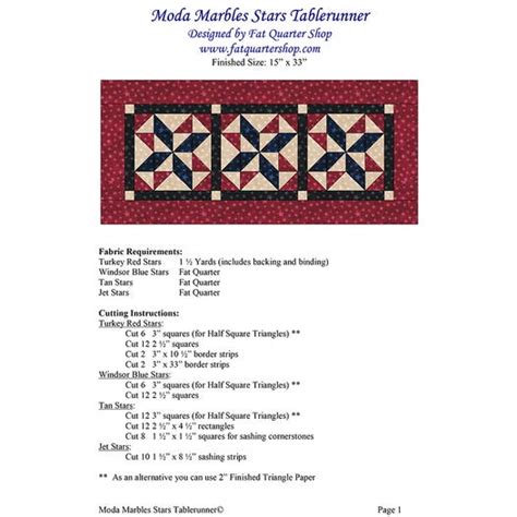 Image result for Moda Table Runner Free Pattern