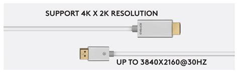 Buy CADYCE DisplayPort to HDMI Cable with Audio(Silver) Online at Low ...