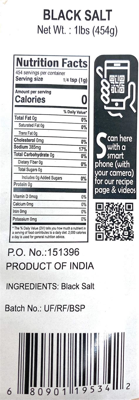 Buy Rani Black Salt Powder (Kala Namak) Mineral 16oz (1lb) 454g ...