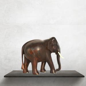 Buy santarms Handmade Wooden Elephant Statue 8 inch Online at Low ...