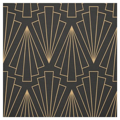 Gold and black art deco pattern. The design features a gold and black ...