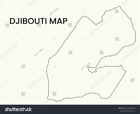 Map Djibouti Outline Map Djibouti Vector Stock Vector (Royalty Free ...