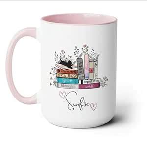 Buy CRAFT MANIACS Taylor S Book Stack Sticker Printed 330 ML Tea/Coffee ...