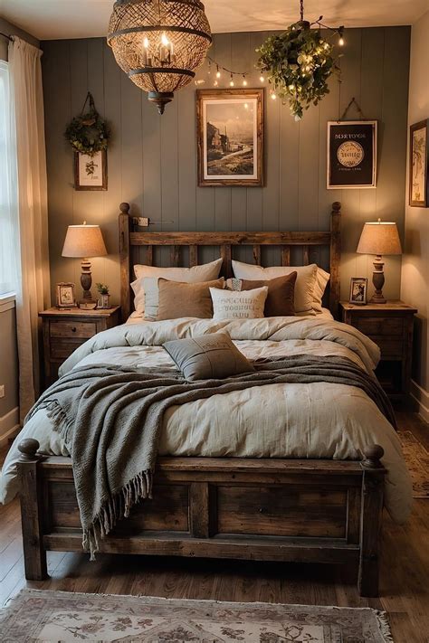 Pin by Lizzy M on Bedrooms in 2025 | Rustic bedroom, Bedroom interior ...