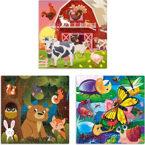 Buy Magnetic Puzzles for Kids Ages 3-5 - 36 Pcs Travel Toddler Puzzles ...