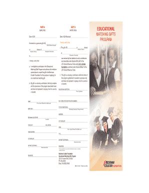 Fillable Online Educational Matching Gifts Program Application Form Fax ...