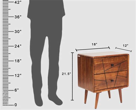 Kolkata Solid Wood Bedside table with Two Drawer