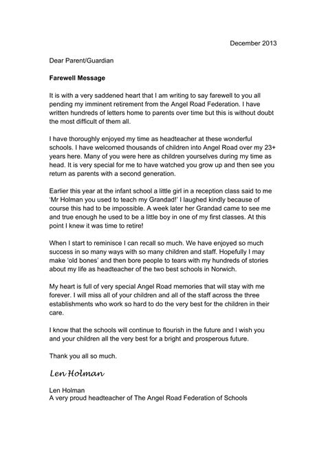 Farewell Email To Coworkers Sample | Master of Template Document
